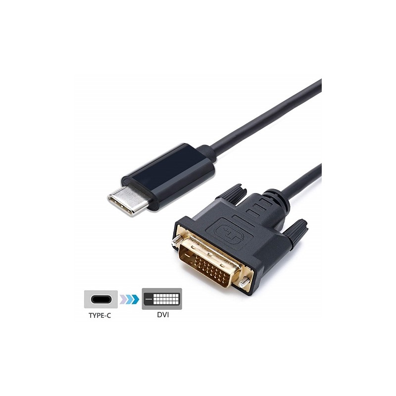CableDeconn USB-C naar DVI M-adapterkabel 1.8M
