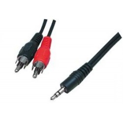 3.5 MM STEREO JACK PLUG - 2 TULP STEKERS CABLE-458/5